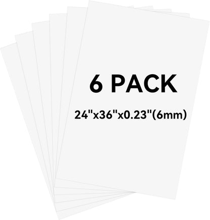 3 Pack White Foam Board 24"x36", 0.23" Thick Foam Core Board for Projects, White Poster Board for Painting, Displaying, and Craft Projects