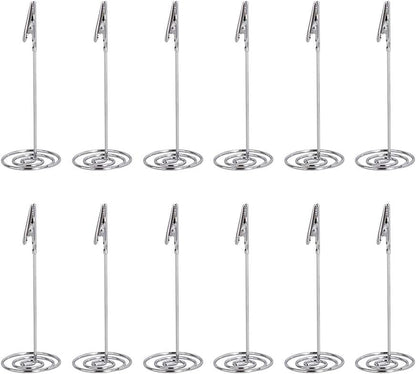 Artliving 12pcs Place Card Holder Memo Holder Clip Photo Holder Table Number Holder
