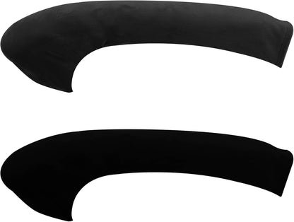 FORCHEER Office Chair Armrest Covers 12-15 Inch Velvet Elastic Black Arm Rest Covers for Desk Computer Chairs Washable