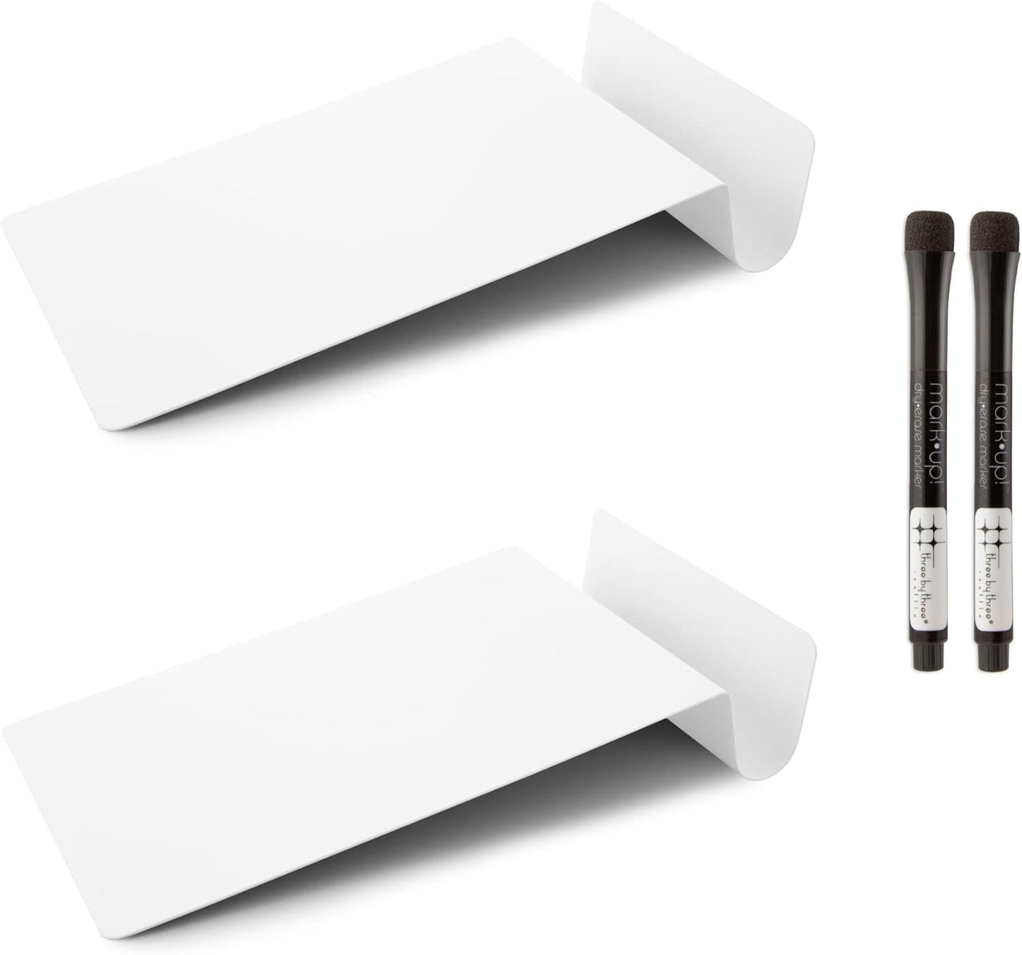 Three by Three Seattle 5.5 x 9 Inch to.do Dry Erase Board with Marker for Memos, Lists, and More in Office, Home, Classroom, and Event Spaces (White)