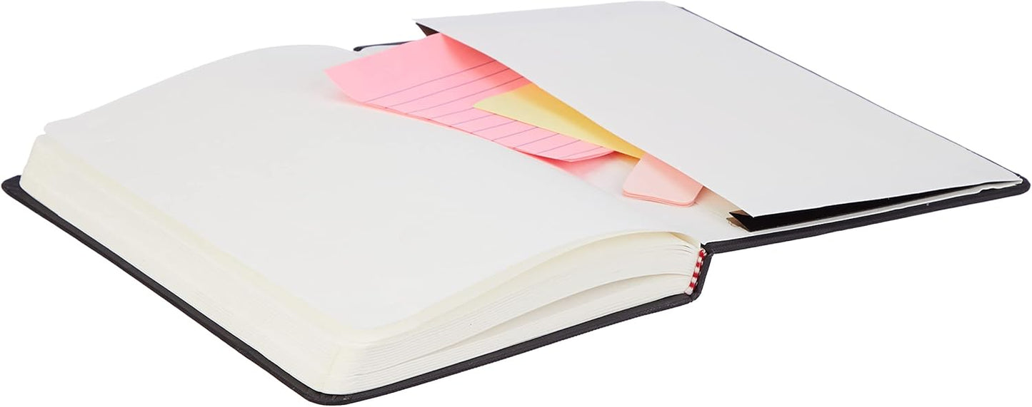 Amazon Basics Classic Grid Notebook for Writing and Note Taking, Hardcover, Graph Ruled, 240 Pages, 5" x 8.25", Black