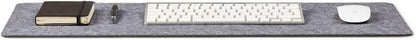 Premium Felt Desk Mat | Medium 12" x 36" | Multifunctional Desk Pad for Home Office | Light Gray
