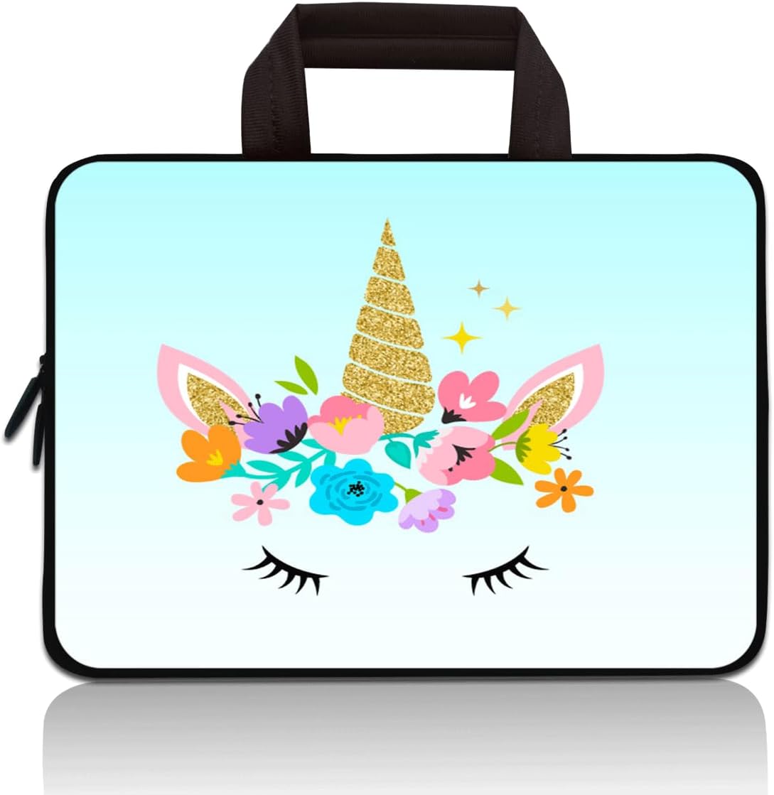 Universal 7~9 inch Kids Tablet Portable Neoprene Zipper Carrying Sleeve Case Bag Fits 7" 8" 8.5" 8.9" 9" iPad Mini 5 4 3 2 1, Galaxy Tab A 8.0 (Rocket)