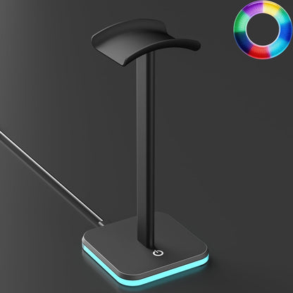 Headphone Stand for Desk - Headset Stand with Aluminum Hanger and Plastic Headrest, Headphone Holder for AirPods Max, Sony, Bose, Beats and More (Black)