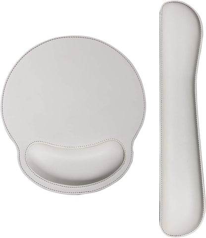 RICHEN Keyboard Wrist Rest and Mouse Pad with Wrist Support, Memory Foam Set for Gaming and Office, Comfortable & Lightweight for Easy Typing & Pain Relief (White Butterflies)