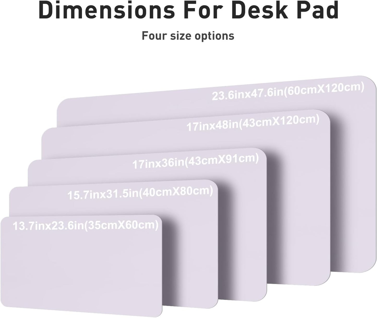 Aothia Leather Desk Pad Protector, Mouse Pad, Office Desk Mat, Non-Slip PU Leather Desk Blotter, Laptop Desk Pad, Waterproof Desk Writing Pad for Office and Home (Black,36" x 17") - Colors A