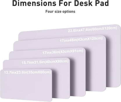 Aothia Leather Desk Pad Protector, Mouse Pad, Office Desk Mat, Non-Slip PU Leather Desk Blotter, Laptop Desk Pad, Waterproof Desk Writing Pad for Office and Home(Dark Blue,31.5" x 15.7") - Colors A