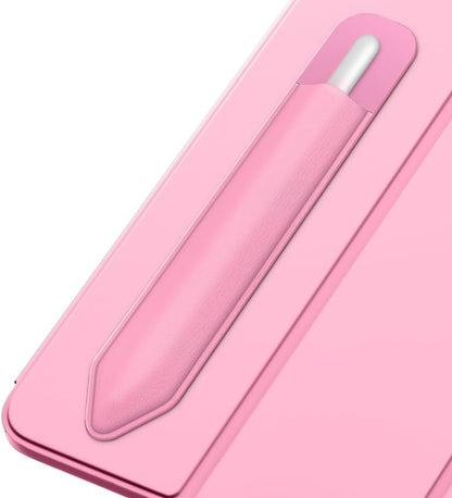 MoKo Pencil Holder Sticker Fit Apple Pencil Pro, Apple Pencil (USB-C), iPencil 1st/2nd Generation, Elastic Pencil Pocket Pouch Adhesive Sleeve Attached to iPad Case for Stylus Pens,Black