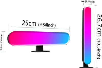 2pcs Smart LED Light, RGB Ambient Light Bars, Rhythm Lamp, Remote and APP Control, Music Sync Backlight for Gaming TV Bedroom, Desktop Lamp with Color Adjustable, timed Control