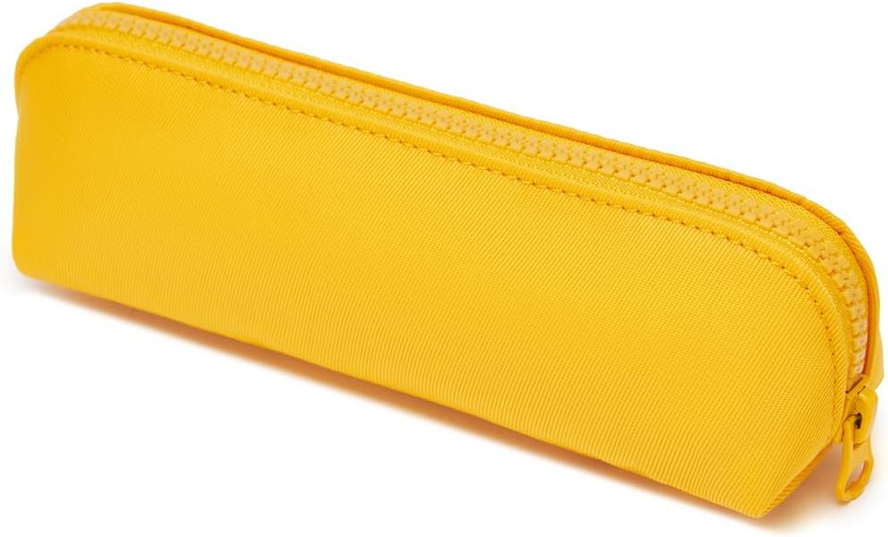 Canvas Pencil Case Cotton Canvas and Simple Multifunctional Pencil Bag Zipper Portable Storage (Black)