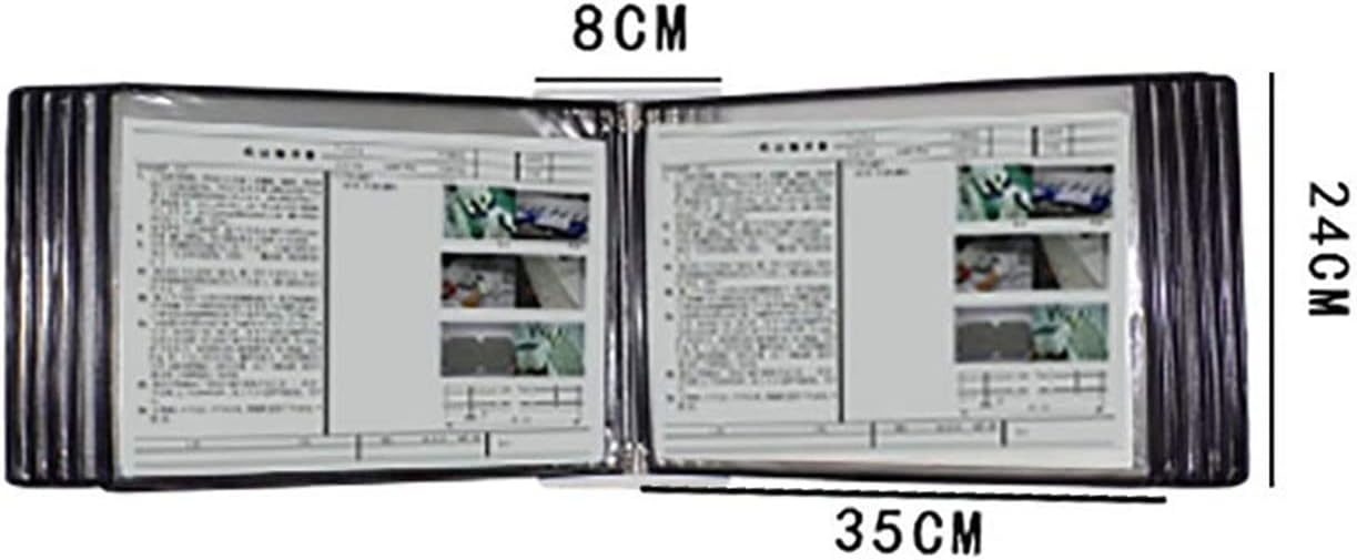 Wall-Mounted Catalog Display Rack - Office File Organizer with Clips & Panels, Flip Book Holder, Black Reference System for Efficient Document Storage & Easy Access