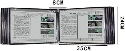 Wall-Mounted Catalog Display Rack - Office File Organizer with Clips & Panels, Flip Book Holder, Black Reference System for Efficient Document Storage & Easy Access
