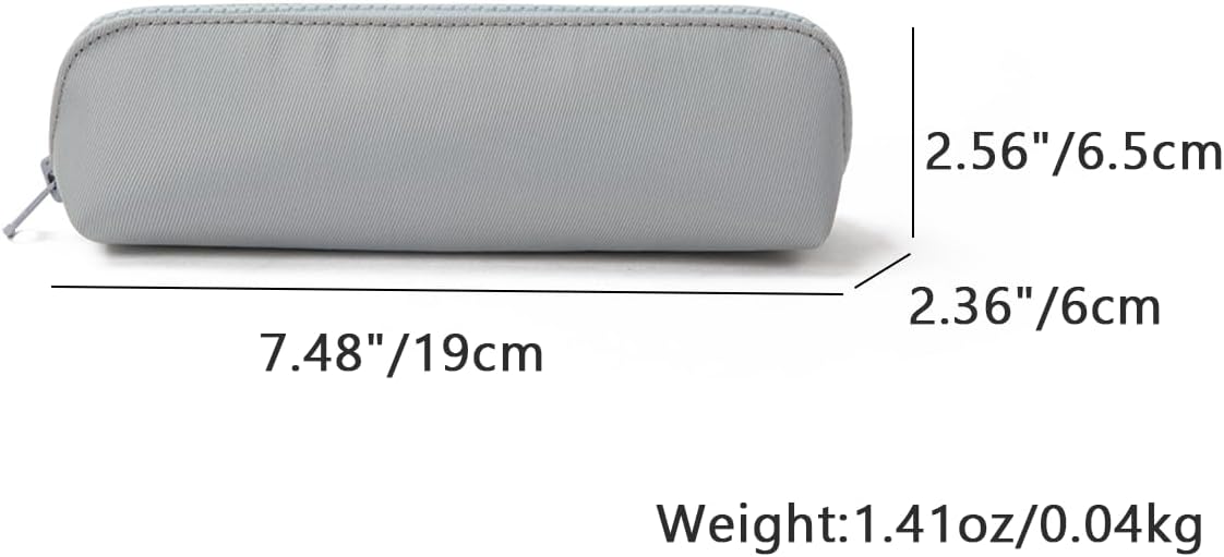 Canvas Pencil Case Cotton Canvas and Simple Multifunctional Pencil Bag Zipper Portable Storage (Black)