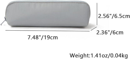 Canvas Pencil Case Cotton Canvas and Simple Multifunctional Pencil Bag Zipper Portable Storage (Black)