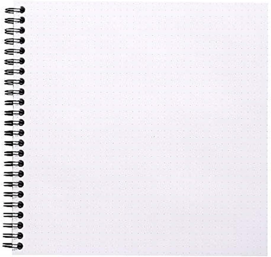 Rhodia Reverse Book & Dot Book - Dot Grid 80 sheets - 8 1/4 x 8 1/4 - Black Cover