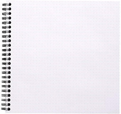 Rhodia Reverse Book & Dot Book - Dot Grid 80 sheets - 8 1/4 x 8 1/4 - Black Cover