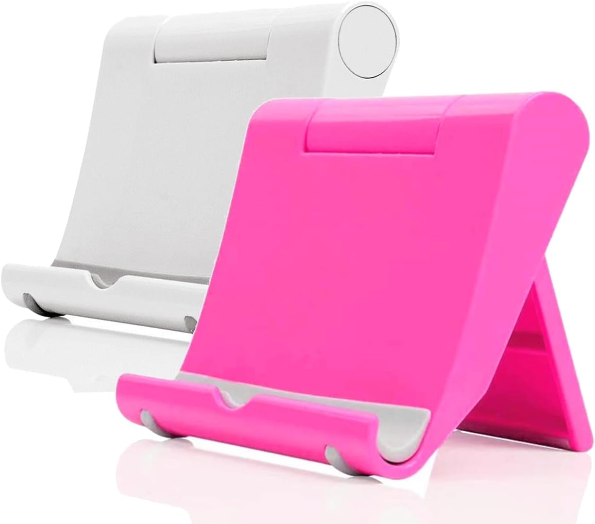Cell Phone Stand for Desk Foldable Cell Phone Holder Desk Tablet Holder Mobile Phone Dock, Multi-Angle Universal Adjustable Tablet Dock (Black)