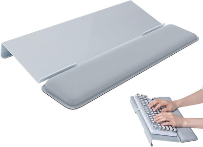 Laborio Computer Keyboard Stand for Desktop, Keyboard Riser Wrist Rest Holder for Easy Typing, Office Desk, Home, School Accessories(Coffee)