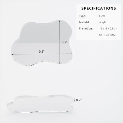 Acrylic Coaster Decorative Plates, Irregular Bar Drink Coaster, Clear Cloud Shape Coffee Cup Coaster, Perfect for Tabletop Protection and Accessories Display.(Gold)