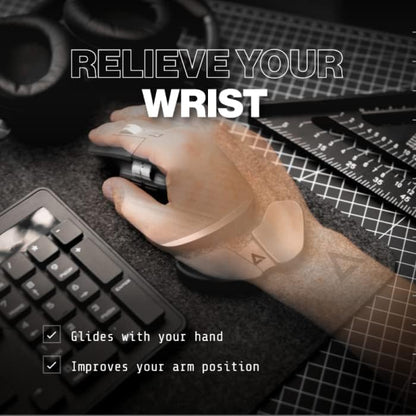DELTAHUB Carpio G2.0 - Advanced Ergonomic Right-Handed Gaming Wrist Rest for Mouse - Superior Support for Serious Gamers - Anti-Fatigue, Smooth Glide (Large, Right, Pink)