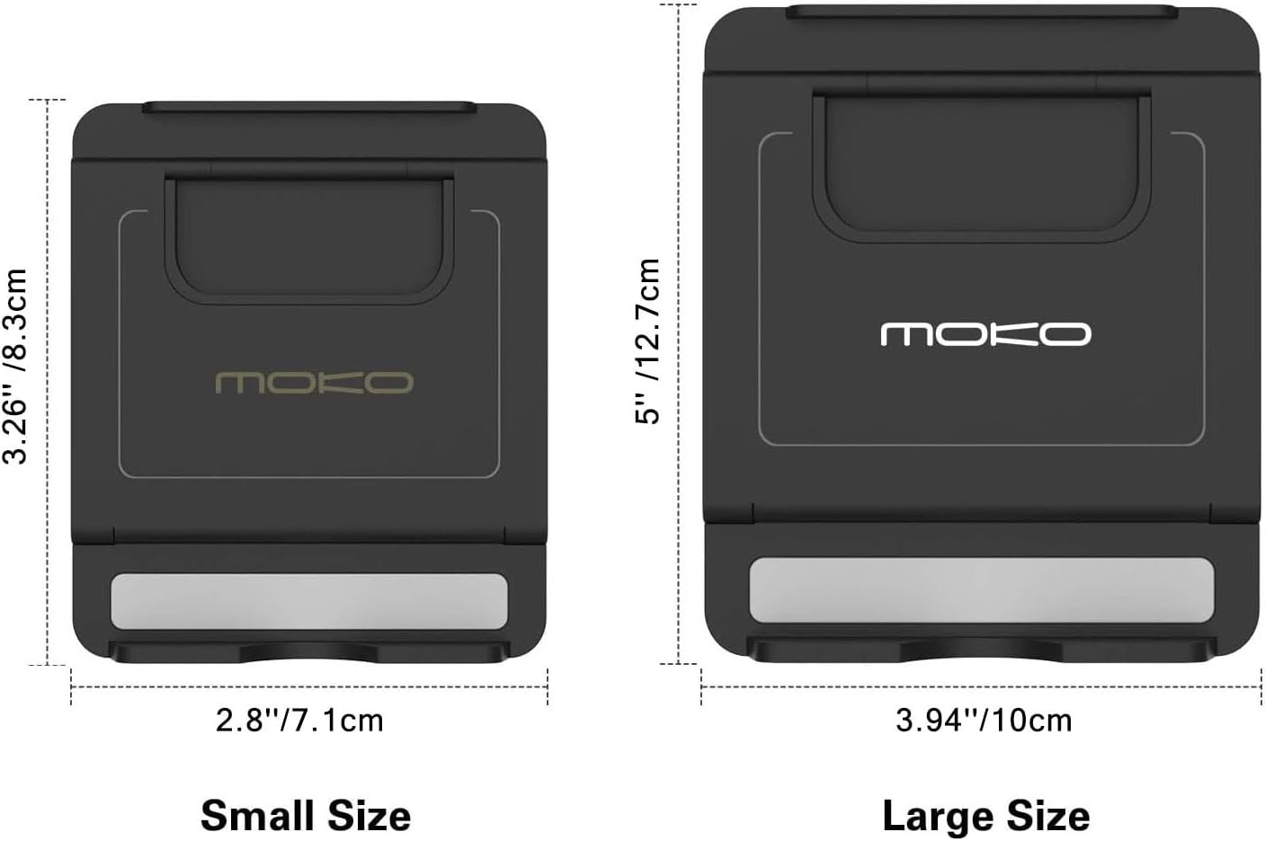 MoKo Phone/Tablet Stand, Foldable Tablet Holder Compatible with iPhone 17/17 Air/17 Pro/17 Pro Max, iPhone 16/Pro/Pro Max/Plus, iPhone 15/Pro/Pro Max/Plus, iPhone 14/Pro/Pro Max/Plus, Black