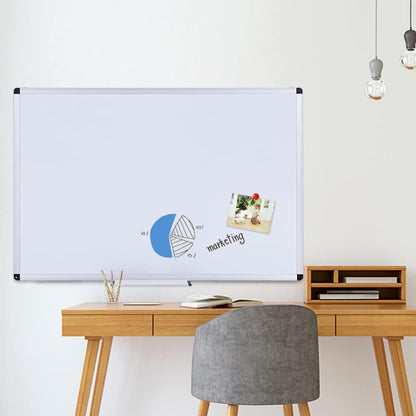VIZ-PRO Magnetic Dry Erase Board, 24 X 18 Inches, Silver Aluminium Frame