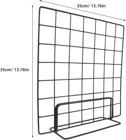 Multi-Functional Wire Grid Display Stand 13.77In Tabletop Photo Organizer Panel for Craft Shows and Desktop Display