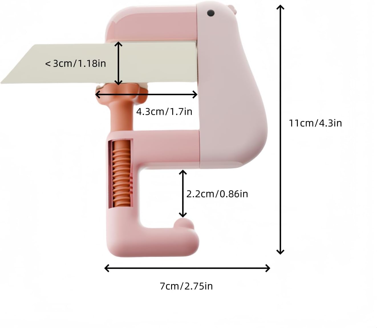 3PCS Thinking Duck Foldable Desk Hook for Bag – Adorable Non-Slip Bag Holder for Table, Compact Portable Desk Hook for Office, Home(Holds 11 lbs)