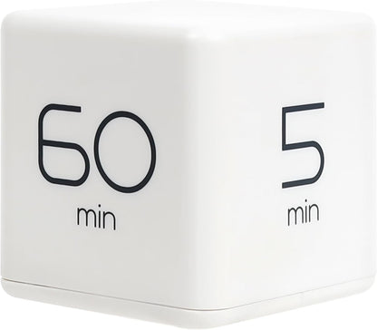 mooas Cube Timer (Mint), Flip Timer Productivity Timer, Time Management, Block Timer Kids Cube Timer Kitchen Timer Desk Timer for Studying Workout Classroom 1, 3, 5, 10 min Timer Setting
