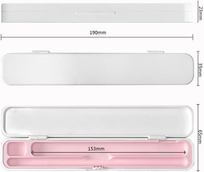 SIXFU Case for Apple Pencil, Storage Case Design for Apple Pen 2nd/ 1st, iPad Pencil Accessories Charging Cable Case for Stylus Pen(White+Pink)