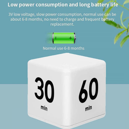 JOYIT Cube Timer 1 3 5 10 Minutes - Flip Countdown Visual Timer for Time Management, Kitchen, Workout, Study, Classroom, Office, Games