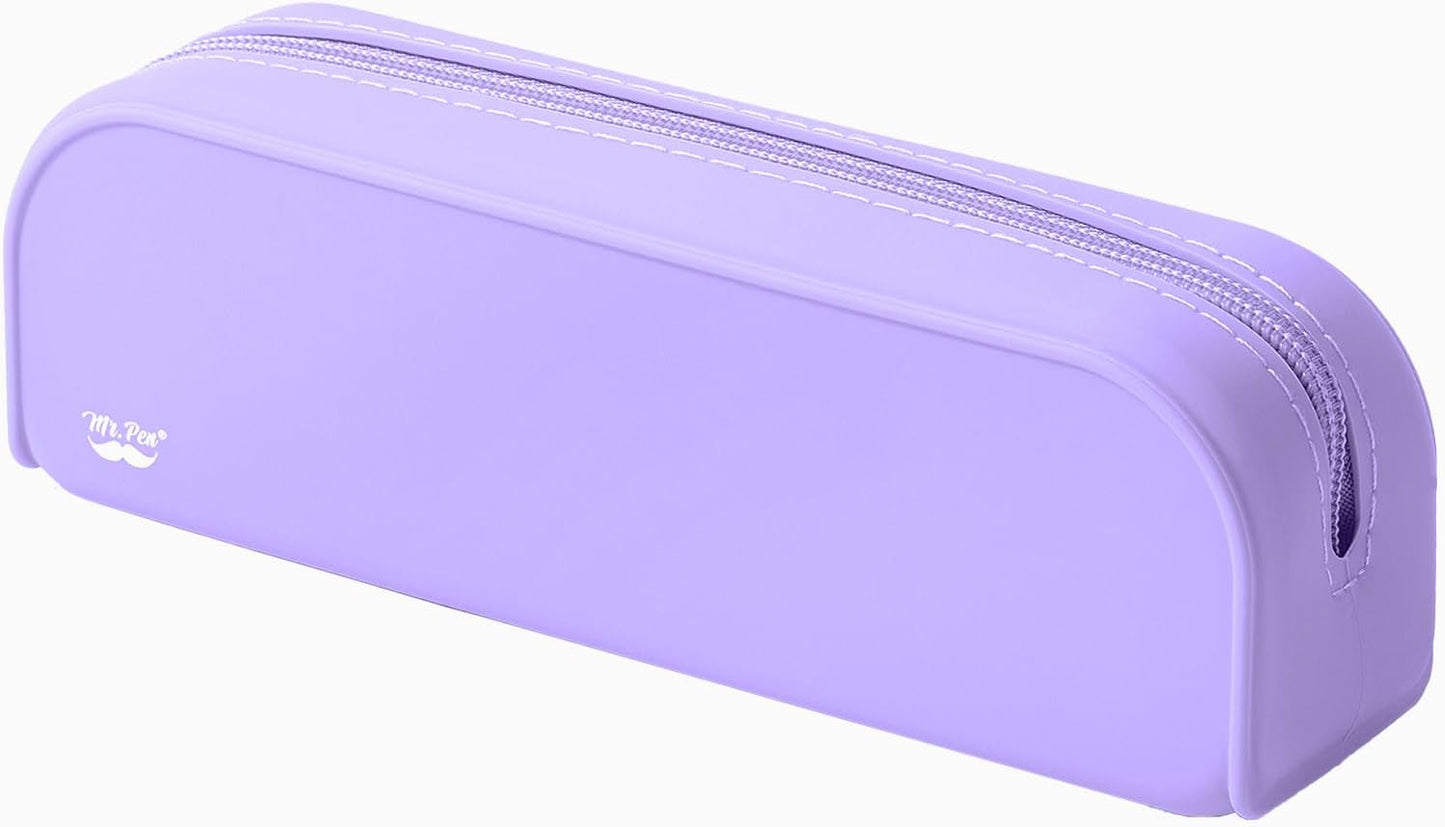 Mr. Pen- Silicone Pencil Case, Aesthetic Pencil Bag for Women, Makeup Pouch, Multifunctional Pouch for Stationery, Cosmetics and Electrical Goods Storage