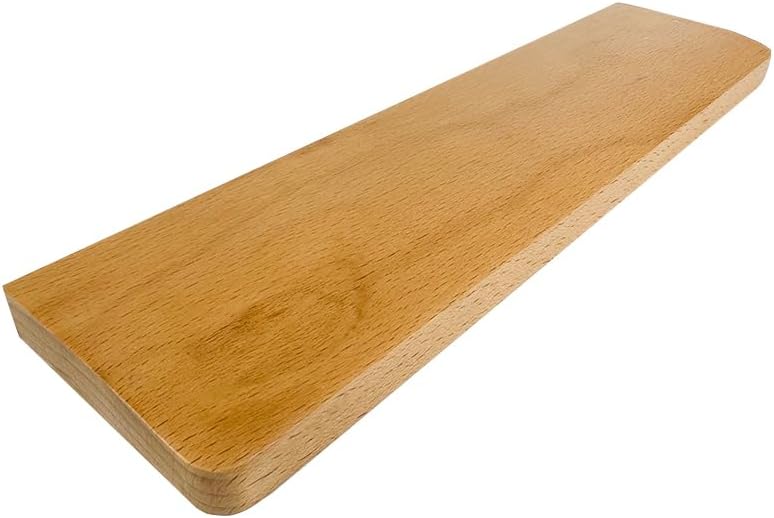 Wooden Wrist Rest, Ergonomic Palm Rest for Mechanical Gaming Keyboard, 12.25 Inches/31cm, Compact, Thick (Beech)