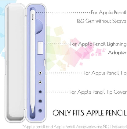 Carrying Case for Apple Pencil 2nd Gen and 1st Generation - Storage Box with Lid - Pen Protective Case for iPad Pencil - Holder Accessories - Shock-Absorption (Black)