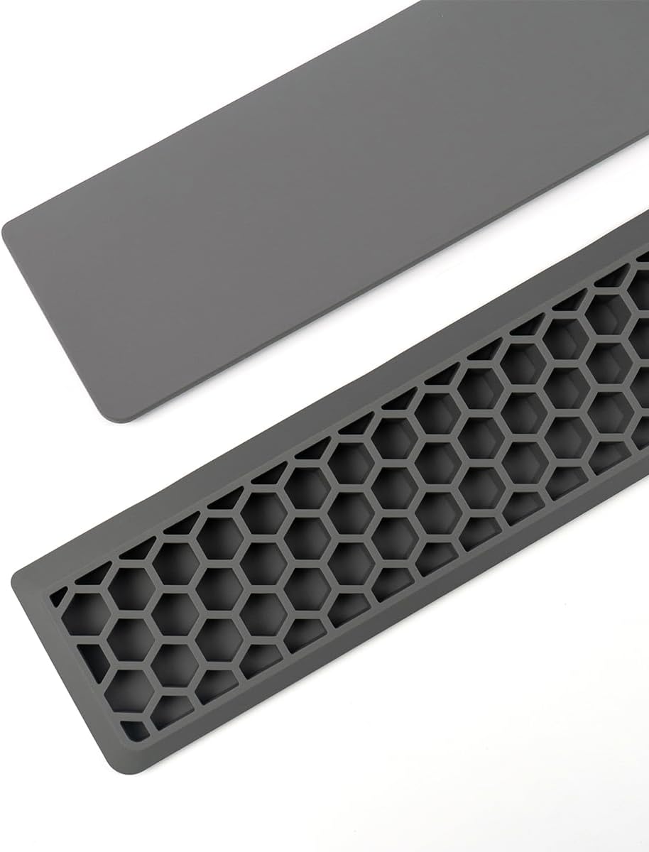 Ergonomic 75% Keyboard Wrist Rest-12.8" Silicone Non-Slip Keyboard Cushion, Computer Wrist Rest, Relief of Hand Pain(Grey)