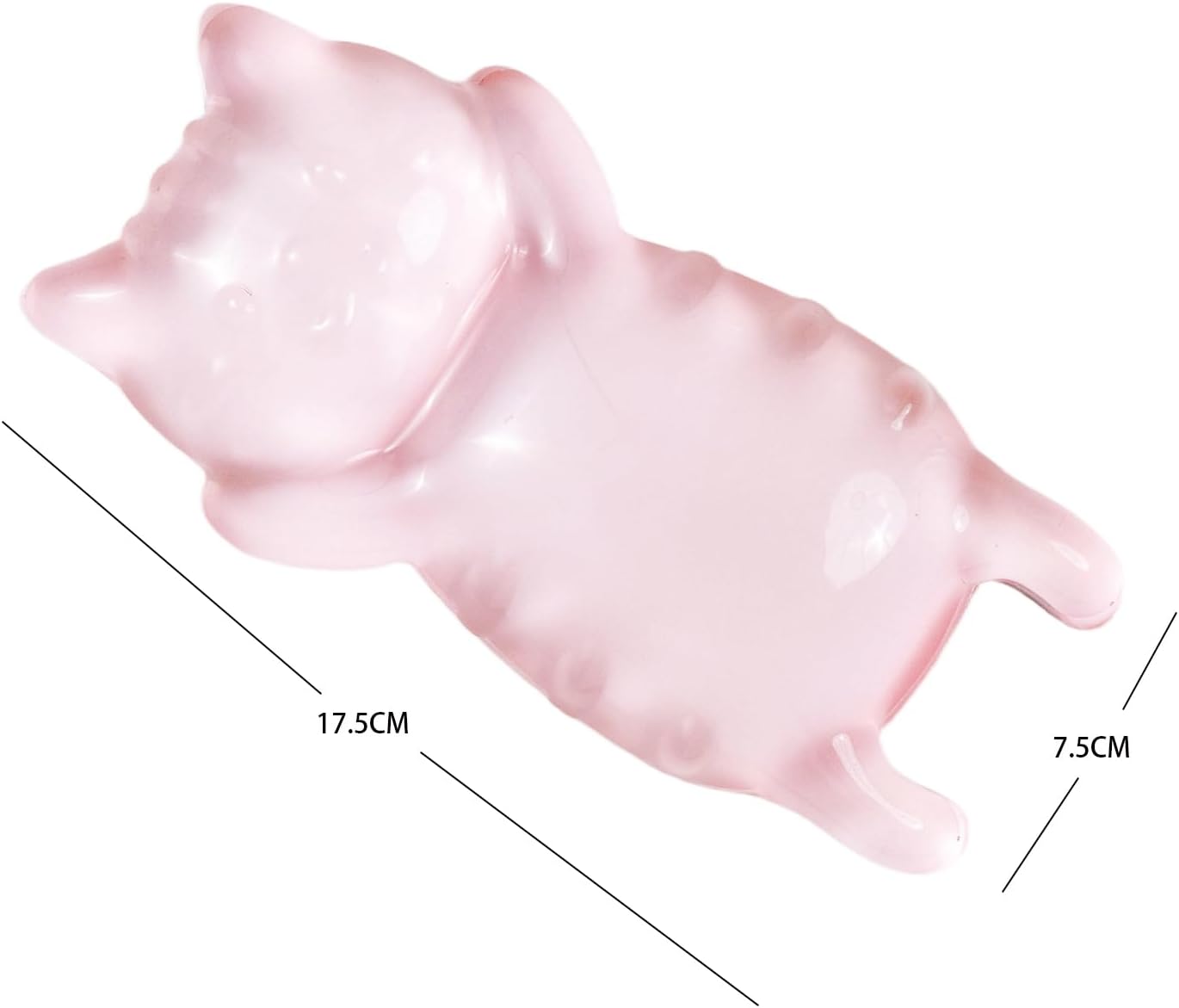 Ergonomic Gel Mouse Wrist Rest – Clear Cute Cat Mouse Wrist Rest, Comfort & Support for Typing and Gaming (Pink)