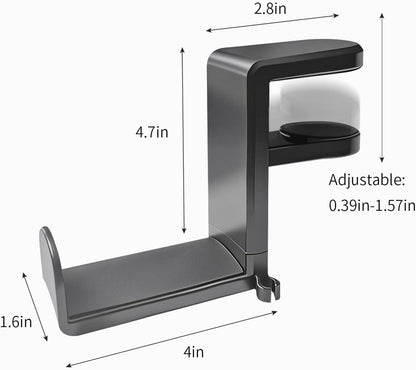 Headphone Hook，Headphone Stand，PC Gaming Headset Holder for Desk，Headset Hook，Desk Headphone Hanger，Desk Hook with 360-Degree Adjustable Rotation