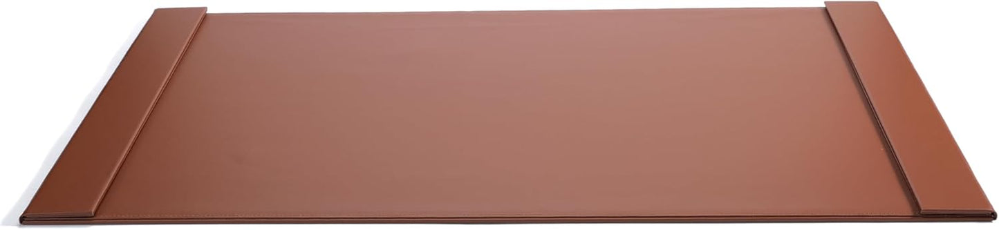 24" x 18" Leather Desk Blotter with Top Rail for Writing Leather Executive Desk Pad Protector Desk Mat for Office Home Workplace Black