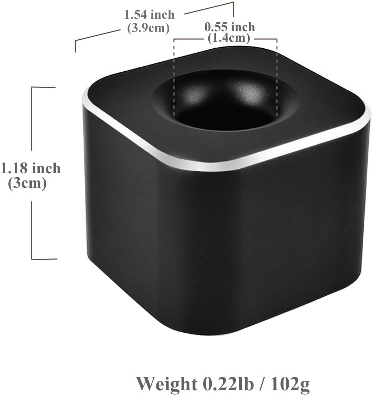 Coideal Single Pen Stand Holder, Black Metal Pen Base Stand for Desk Fountain Pen, Toothbrush Brush, Students and Office