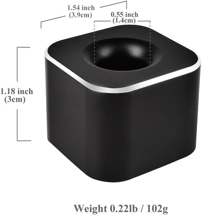 Coideal Single Pen Stand Holder, Black Metal Pen Base Stand for Desk Fountain Pen, Toothbrush Brush, Students and Office