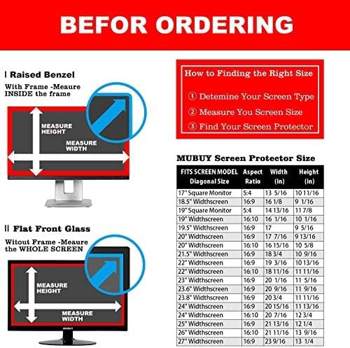 2Pack 22" Anti Glare Matte Monitor Screen Protector for Sceptre/LG/Dell/HP/Acer/ViewSonic/ASUS/Aoc/Samsung Diagonal 22" 16:10 LED PC Screen Gaming Monitor Eye Protection Film (L x W/474 x 296)