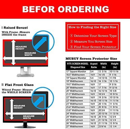 2Pack 22" Anti Glare Matte Monitor Screen Protector for Sceptre/LG/Dell/HP/Acer/ViewSonic/ASUS/Aoc/Samsung Diagonal 22" 16:10 LED PC Screen Gaming Monitor Eye Protection Film (L x W/474 x 296)