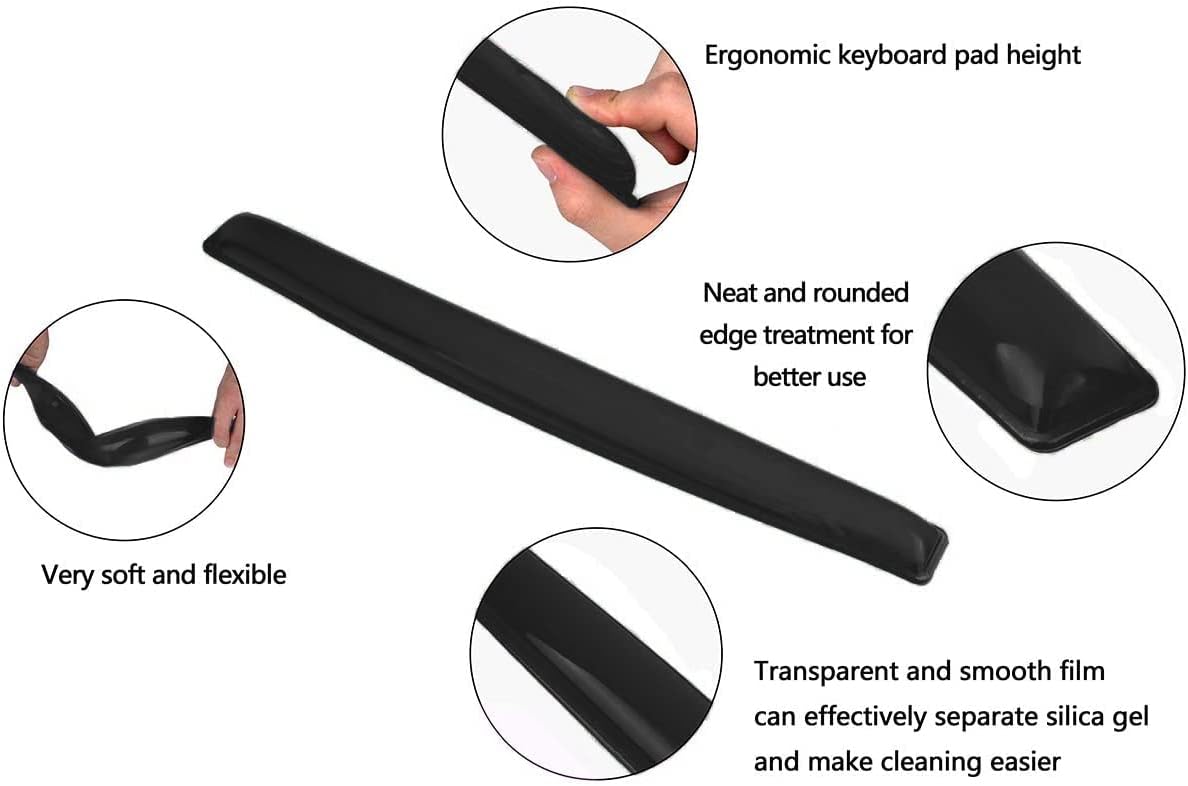 Gel Keyboard & Mouse Wrist Rest Set - Keyboard Wrist Rest Pad & Mouse Support for Office Gaming Pad Computer Laptop Ergonomic Comfortable Pain Relief- Pad Set (Mouse Support Only)