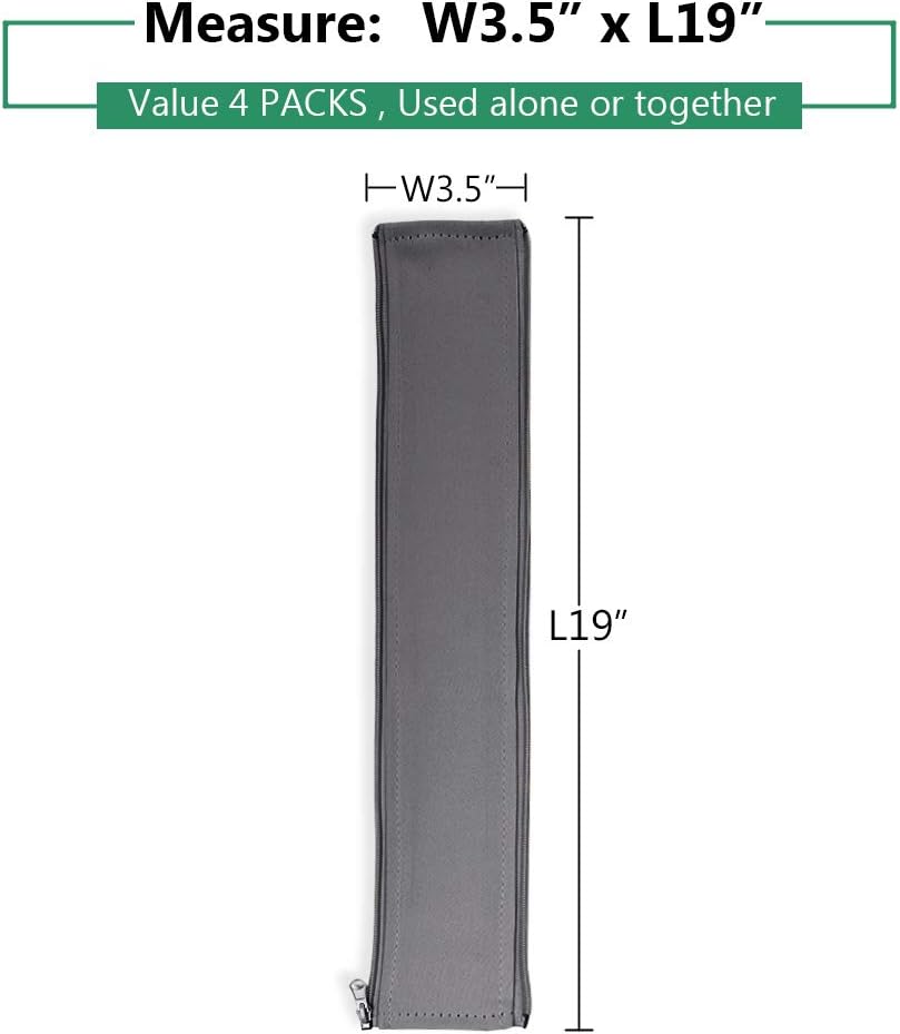 Flexible Cable Management Sleeve with Zipper - Extendable Cord Organizer System Wrap Wire Cable Cover Sleeve Holder, Keep Home & Office Clean Safe Protector for TV/Media, Beige, 39 Inches, 2 Pcs