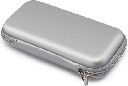 iMangoo Travel Essential Electronics Organizer Pouch Charger Case, Shockproof Dual Zipper Power Bank Cables Tech Accessories Purse, Men & Women Travel Must Have Storage Bag, 6.5x3.2x1 inch Rose Gold