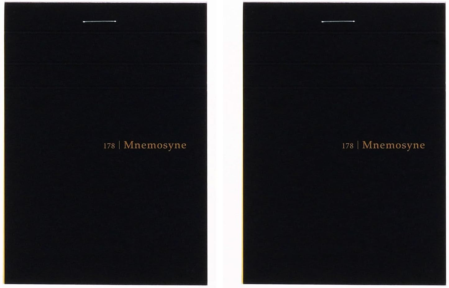 Maruman Mnemosyne Lined Notebook- Vertical A5, 5.83" x 8.27", 70 Sheets / 140 Pages, 7mm College Ruled With Center Line Journal, Perforated Pages & Wire-Bound to Lay Flat, Black, Made in Japan - Colors A