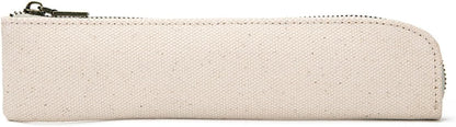 Canvas Pencil Case Small Pencil Pouch Slim Lightweight Pen Case Holder Cute Zipper Bag for School Office