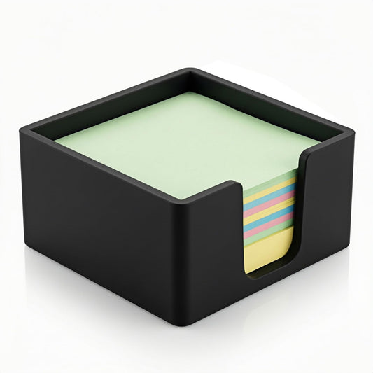 Silicone Sticky Note Holder for Desk - Modern 3x3 Inch Memo Pad Dispenser Post Note Holder, Minimalist Desk Storage Organizer for Office, Home, and School, White