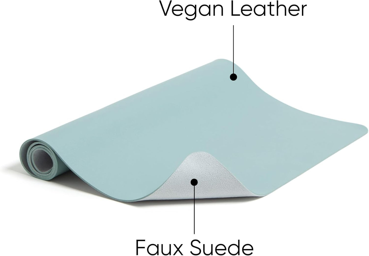 Smead Desk Pad, Vegan Leather Desk Mat with Non-Slip Faux Suede Backing, Perfect Desk Organizer for Office Decor, 31.5” x 15.7” Medium, Sandstone (64831)