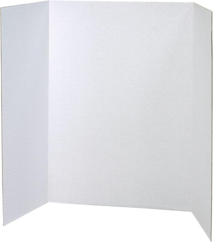Pacon Presentation Boards, Single Wall, White, 48" x 36", 4 Count